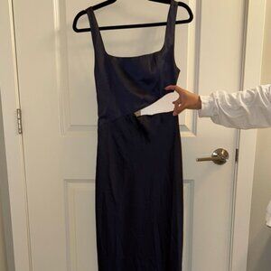 Elegant Navy Blue Evening Gown